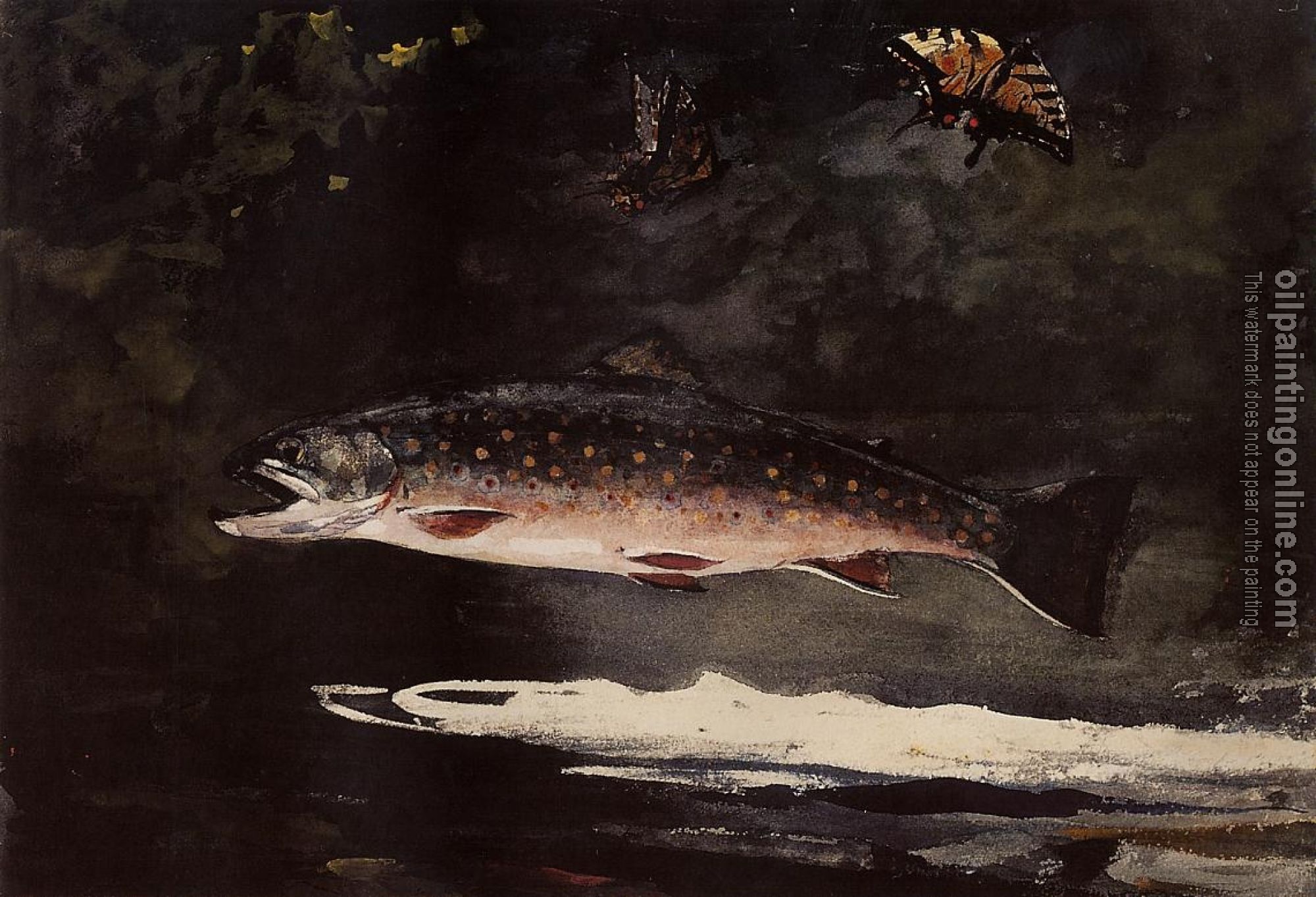 Homer, Winslow - Trout Breaking